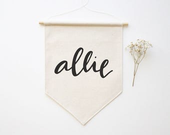 Custom Name Banner - Different Sizes - Wall Flag - Canvas Flag - Wall Banner - Screen Printed Banner