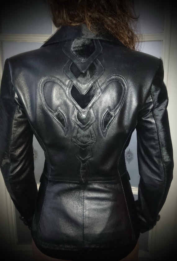 Poison arrow women's leather jacket Free shipping