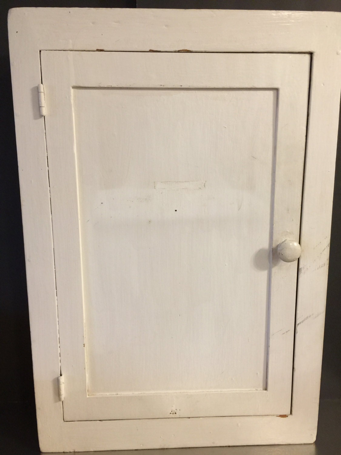 Vintage Wood Medicine Hand Made White Shabby Cottage