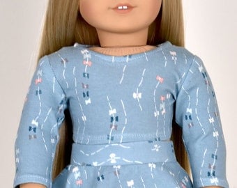 Long sleeve cropped top for 18 inch dolls