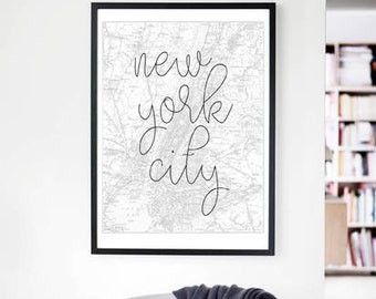 New York City Wall Art new york city map black and white art new york city New York City Wall Art new york city map black and white art new york city