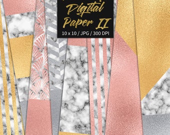BUY 3 FOR 8 USD, Luxury digital paper, marble digital texture, luxury background, gold foil, rose gold patterns, silver foiled, download