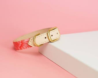 Hindu | leather dog collar. Dog collar - Dog - Gold - Natural - Pink - Neon - Pastel - FYRAH