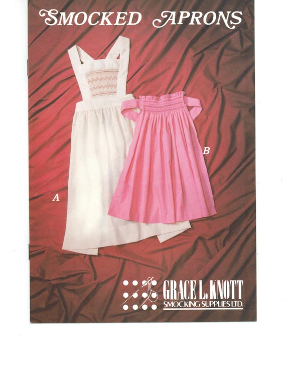 Smocked Aprons Booklet Grace L. Knott iron on dots smocking