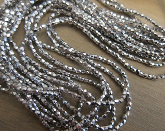 2mm, Preciosa Czech Glass, Fire-polished Beads, Crystal Labrador Full, #00030-27000 - Available in 2 & 4 (150 Bead) Strand and Larger Pkgs