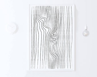 Abstract Art, Abstract Lines Modern Wall Art Print Scandinavian Poster Printable Art Minimalist Black and White Digital Print DOWNLOAD 24x36