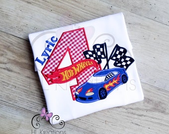 Hot Wheels Birthday Shirt, Personalized Birthday Shirt for Boys, Race Car Birthday