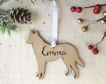 German Shepherd Ornament - Personalized Dog Christmas Ornament - Dog Memorial Gift - Dog Lover Christmas Gift - Multiple Breeds Available