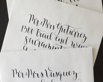 Hand-Lettered Address Envelopes- Wedding Envelopes, Calligraphy Envelopes, Save the Date Envelopes, Envelope Addressing