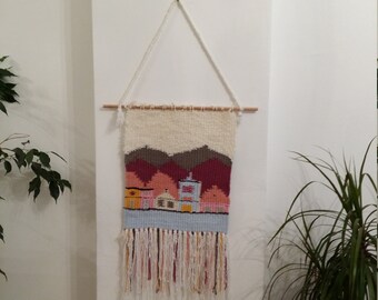 EXPRESS SHIPPING Large woven wall hanging, Woven wall hanging, Boho Home Decor, hand woven wall tapestry, gift idea, tissage mural