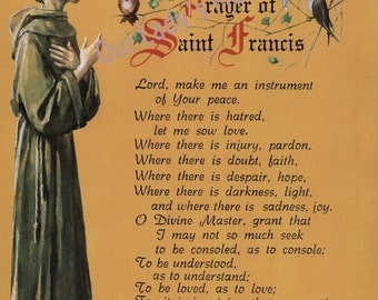 Prayer of st francis | Etsy