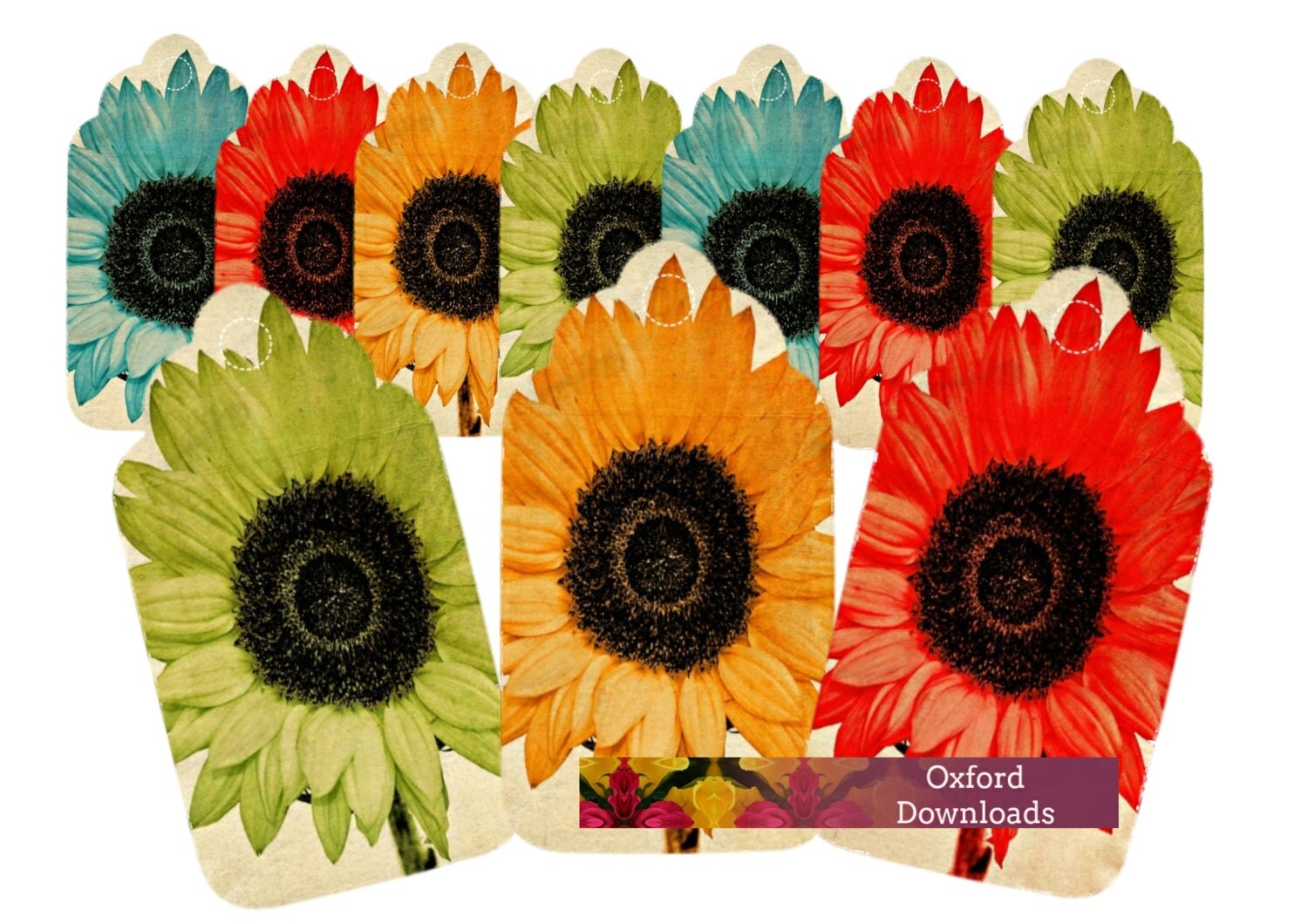 sunflower printable gift tags printable art printable floral