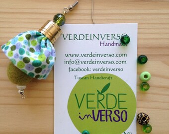Fabric earrings handcrafted Earrings//accessories//Olivart//organic cotton//gift ideas//dangling