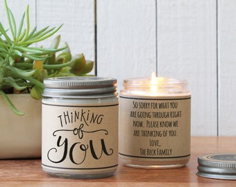 Thinking of You Candle Greeting - Thinking of You Gift | Cheer Up Gift | Get Well Gift | Miss You Gift | Condolence Gift | Send a Gift
