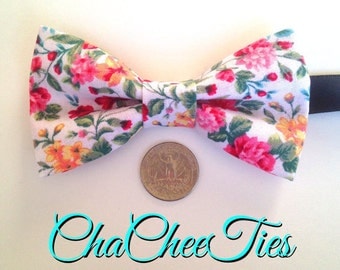 Dog Bow Tie ~ Floral Dog Bow Tie ~ Unique, Fun, and Affordable ~ Bow Tie for Dogs ~ Large or Small Dog Bow Tie