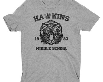 Hawkins Middle School Shirt - Stranger Things Shirt - Hawkins Middle School TShirt - 1980 tshirts