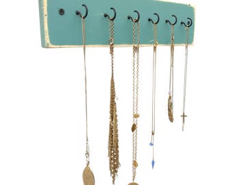 Beach House Necklace Display - necklace holder wall jewelry display jewelry holder hanging jewelry organizer necklace wall hanger wall hooks