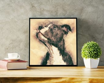Pitbull Wall Art pitbull print | etsy Pitbull Wall Art pitbull print | etsy