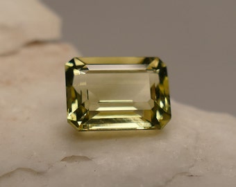 Video! 9x7mm VVS Nice natural Heliodor octogon cut 2.34ct from Madagascar Yellow golden Beryl loose faceted gemstone for ring (#PB25)