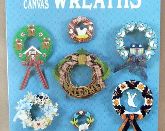 Plastic Canvas Patterns - Plastic Canvas Wreaths - Plastic Canvas Baby Wreath - Plastic Canvas Holiday Wreath - Plastic Canvas Cat Wreath
