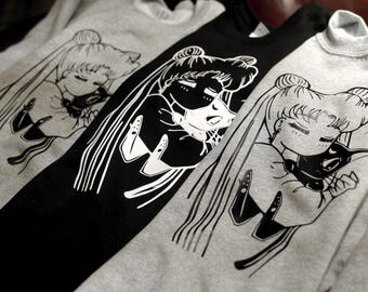 Sailor Moon Sweater Anime Sweater kawaii cosplay Luna cat manga print fashion anime clothes anime gift for her