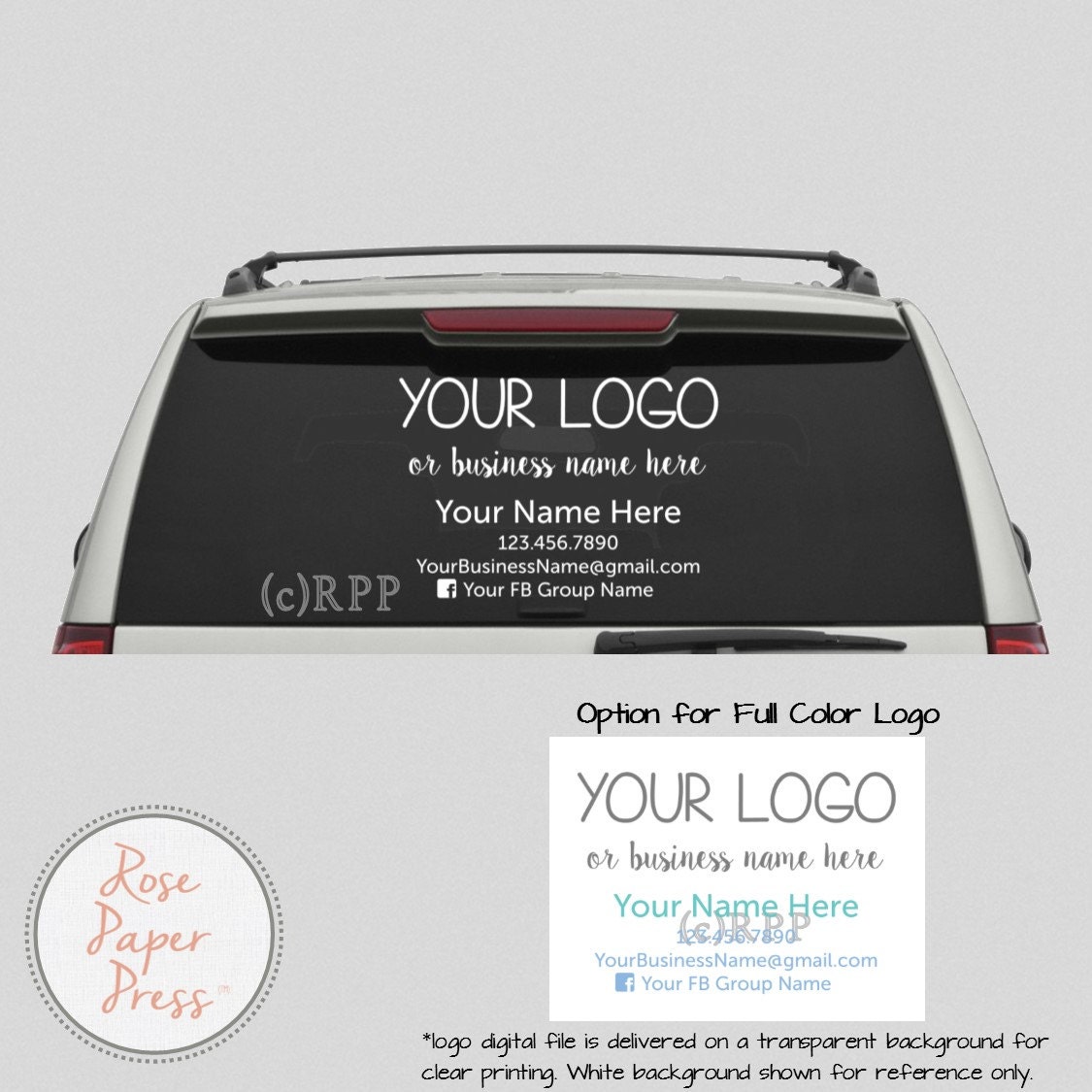 Car Decal Custom Printable Decal Small Business