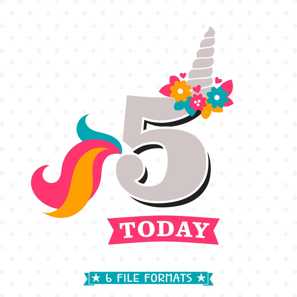 Download 5th Birthday SVG, Unicorn Birthday SVG, Unicorn Party svg ...