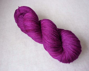 Hand Dyed Sock Yarn - Semi Solid Purple Sock Yarn - Tonal Sock Yarn - Superwash Merino Nylon Yarn - Wish Knits - "Hendrix" Colourway