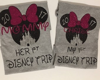 Disney Trip Shirts, My First Disney Trip Shirt, My First Trip to Disney Minnie Mouse Shirt, Minnie Mouse Shirt, Disney Shirt, Pandora
