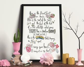 I Carry Your Heart - A4 Print