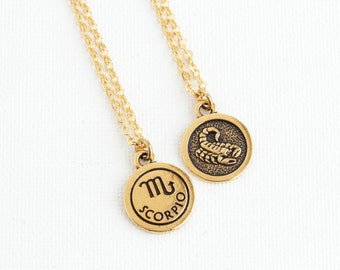 Scorpio Necklace - Personalized Zodiac Necklace - Custom Zodiac Jewelry - Astrology Pendant - Gift For Daughter