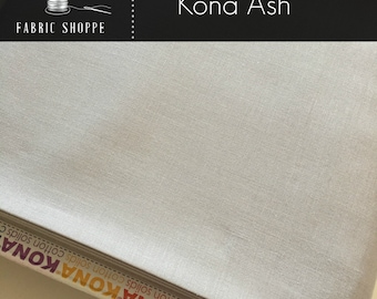 Kona cotton solid quilt fabric, Kona ASH 1007, Gray fabric, Solid fabric Yardage, Kaufman, Cotton fabric, Choose the cut