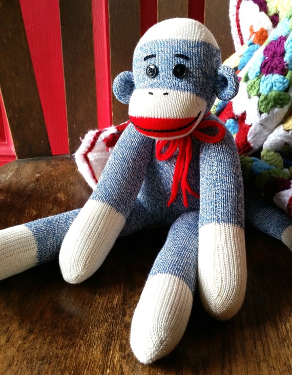 blue sock monkey