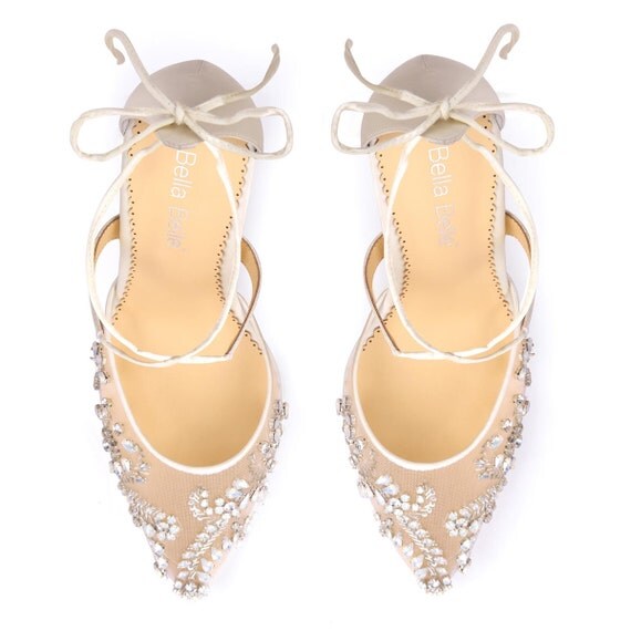 ivory beaded wedding shoes