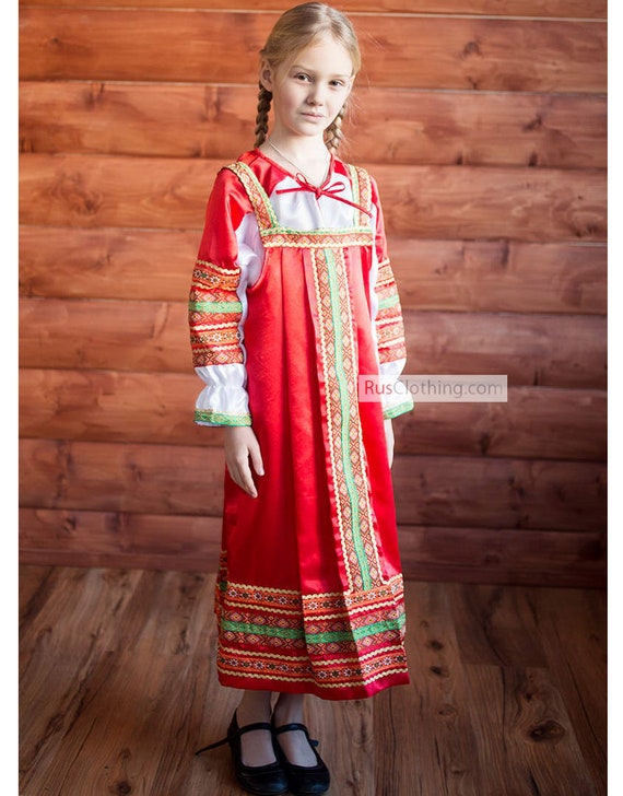 RUSSIAN DRESS Sarafan Russian clothing Slavic dress folk