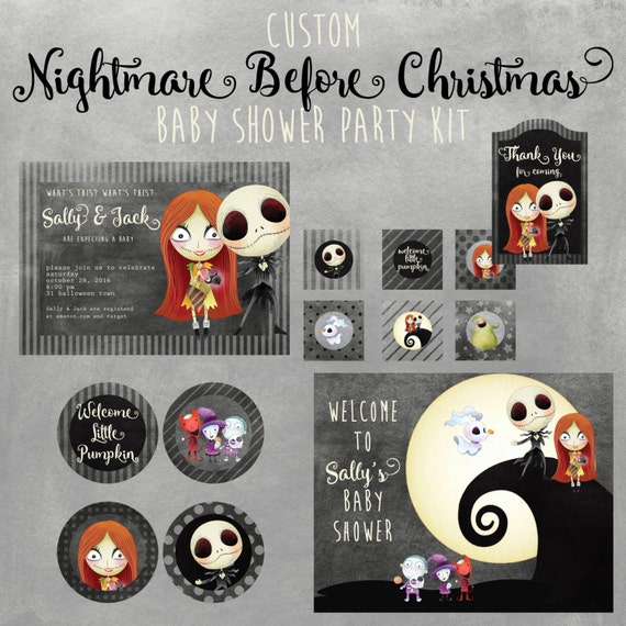 Nightmare Before Christmas Baby Shower Printable Kit Custom Jack