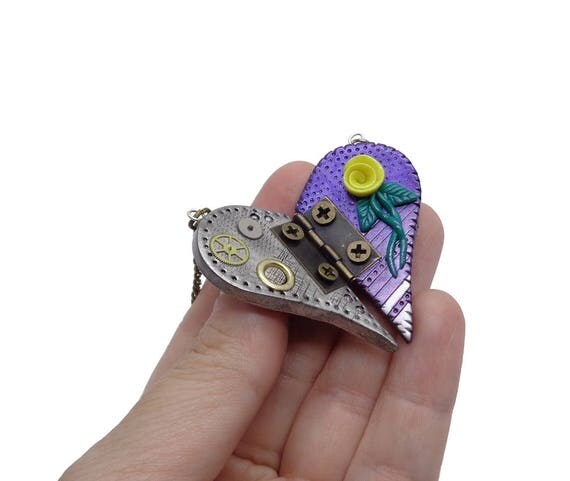 Steampunk, Romantic Necklace, Polymer Clay Heart, Steampunk Necklace, Heart, Clay Jewelry, Victorian Jewelry, Heart Necklace, Clay Heart by GizPins steampunk buy now online Steampunk, Romantic Necklace, Polymer Clay Heart, Steampunk Necklace, Heart, Clay Jewelry, Victorian Jewelry, Heart Necklace, Clay Heart by GizPins steampunk buy now online