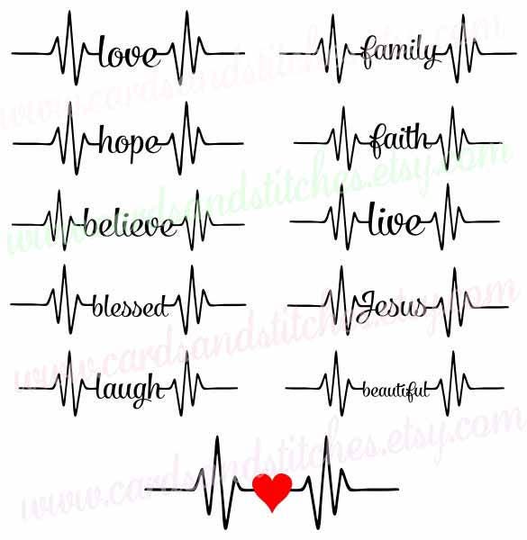 heartbeat font for cricut