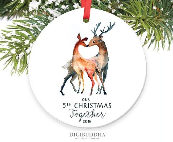 couple 5th christmas together ornament deer in love mr couple 5th christmas together ornament deer in love mr