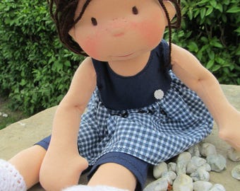 Waldorf doll, steiner doll, organic doll, 16" tall doll, fabric doll, cloth doll, handmade, gift for her