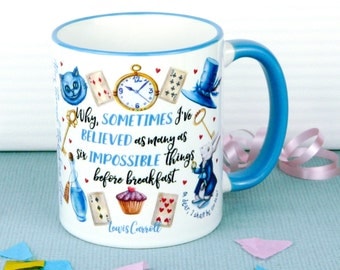 Alice In Wonderland Mug Special Edition, Alice Through The Looking Glass, Mad Hatters Tea Party, Cup, UK
