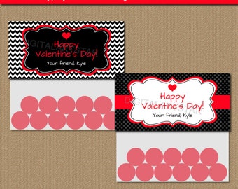 Valentine Bag Toppers - Printable Valentines Day Bag Toppers - EDITABLE Valentine Bag Labels Instant Download - Valentine Party Favors V1