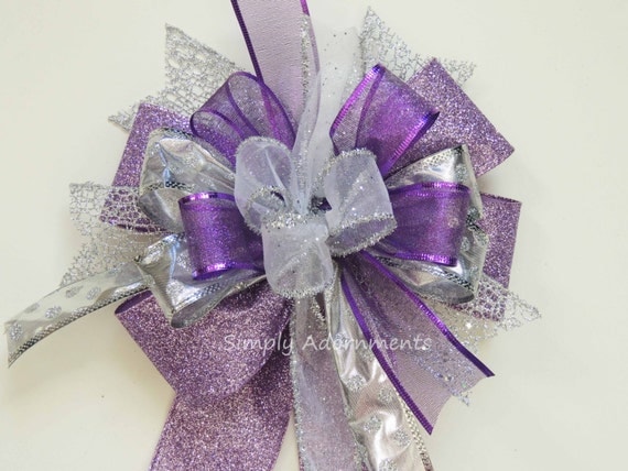 whimsical purple silver christmas bow funky purple silver whimsical purple silver christmas bow funky purple silver