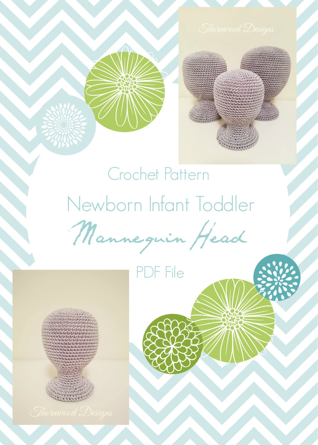 Nylon Crochet Thread Pattern / Newborn infant& Toddler