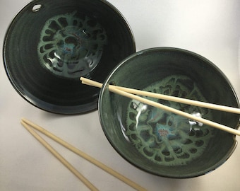 Sushi for Two, Pottery Bowls, Ceramic Bowls, Sushi Bowls, Serving Bowls, Rice Bowls, Noodle Bowls, Pottery Bowl Gift