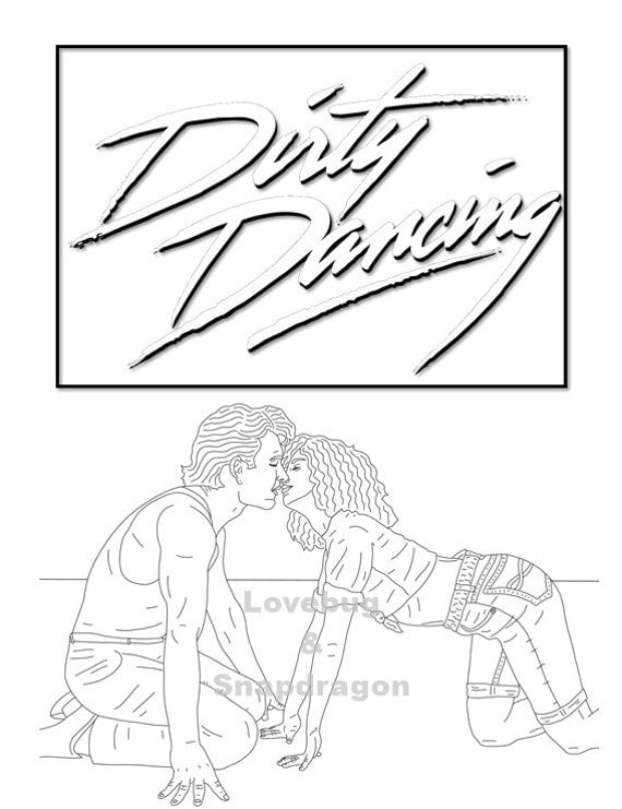 Dirty Dancing Coloring Book // Instant Printable Digital File