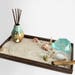 Jardín Zen / / océano aromaterapia / / cristales de mar / / costera centro de mesa / / cerámica difusor de lámina / playa decoración / meditación DIY Kit / conchas