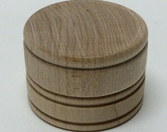1-9/16" Wooden Pill Box - Tooth Fairy Box - Unfinished Wood 1" Tall - Mini Pill Box - Trinket Box - DIY Pill Box - Ring Box
