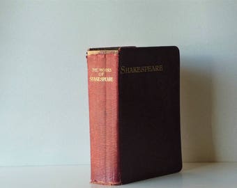 Antique Book- Complete Works of William Shakespeare - Published by W.P. Nimmo, Hay, & Mitchell - Red Hardcover Book Classic Literature