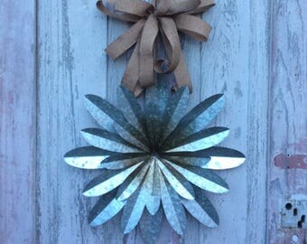 Metal flower door hanger, Front door wreath, Double door wreath, Magnolia Farms Decor, Metal flower door decoration, Flower Wall Decor